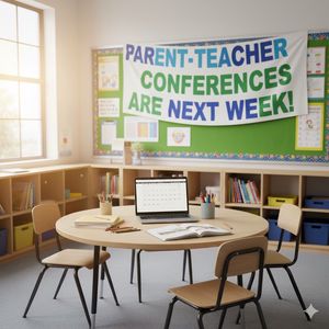 Banner for parent teacher conferences